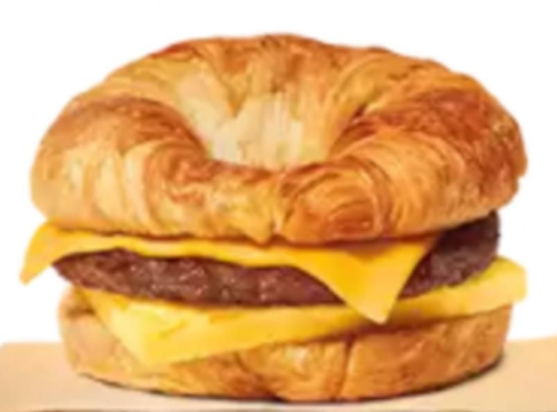 Sausage, egg and cheese Croissant